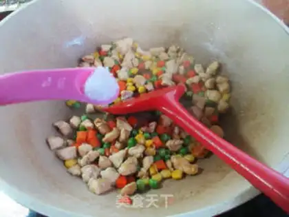 Make The groceries fried chicken chest step 9