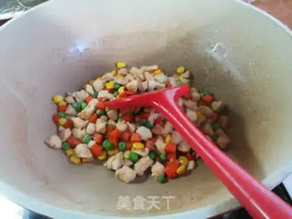 Make The groceries fried chicken chest step 11