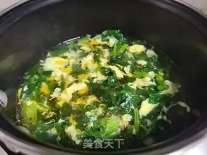 Make Spinach omelet soup step 6