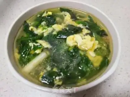 Make Spinach omelet soup step 7