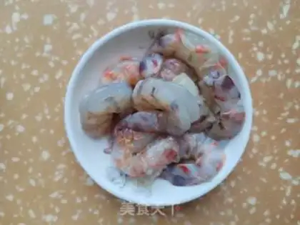 Make Shrimp tofu step 1