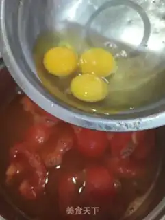 Make Potato laced with eggs for yellow rice cake step 5