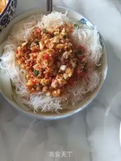 Make Garlic peppers, steamed pink cabbage step 6