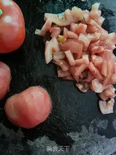 Make Tomato beef steamed eggs step 1
