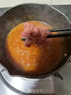 Make Tomato beef steamed eggs step 4