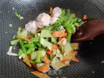Make Celery and shrimp step 5
