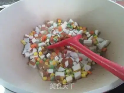 Make Scrambled fish balls dry step 3