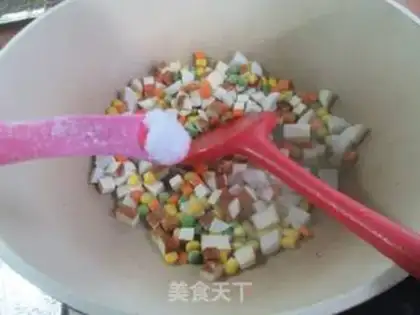 Make Scrambled fish balls dry step 4