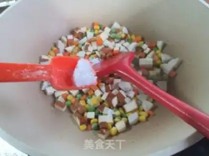 Make Scrambled fish balls dry step 5