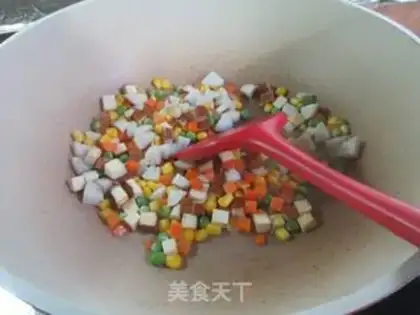Make Scrambled fish balls dry step 7