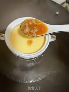 Make Tomato beef steamed eggs step 11