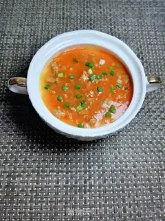 Make Tomato beef steamed eggs step 12
