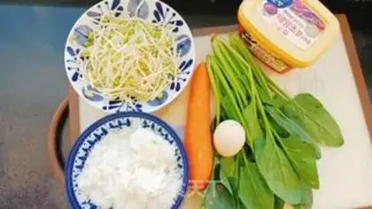 Make Rock pan rice step 0