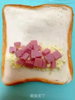 Make Ham cheese toast step 3