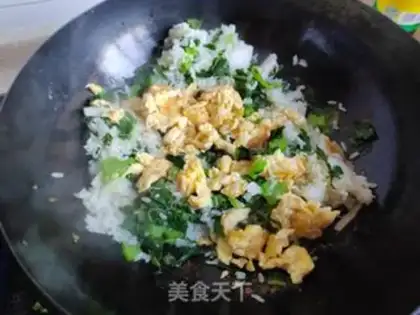 Make Mustard egg fried rice step 6