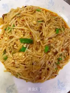 Make Spicy golden needle mushrooms step 8