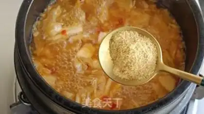 Make Spicy cabbage seafood tofu soup step 6