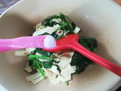 Make A thousand pieces of spinach step 8