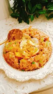 Make Hot cabbage shrimp fried rice step 13