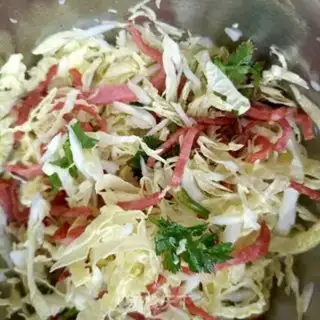 Make Ham sausage cabbage step 15