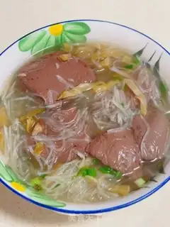 Make Duck blood fan soup step 6