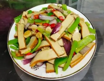 Make Tofu-dried peppers step 5