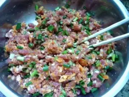 Make Salted egg ointment dumplings step 8