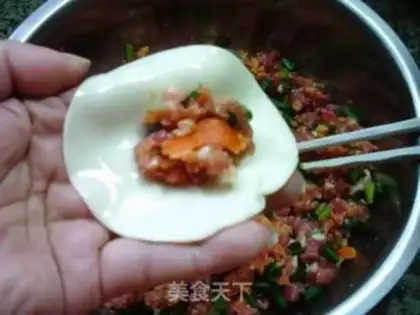 Make Salted egg ointment dumplings step 9