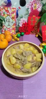 Make Coconut gravy, potatoes step 21