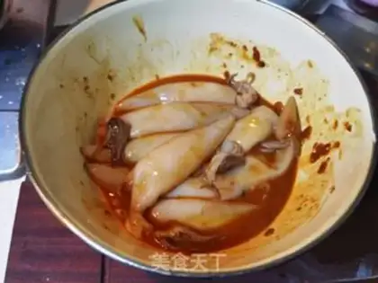 Make Soy sauce and pen and squid step 4