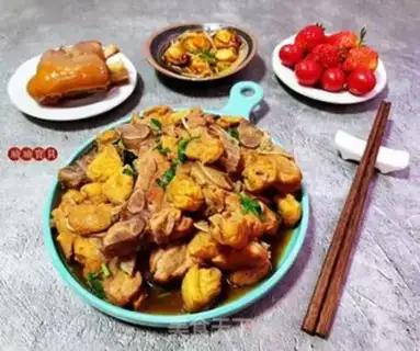 Make Pork chops and tofu step 11