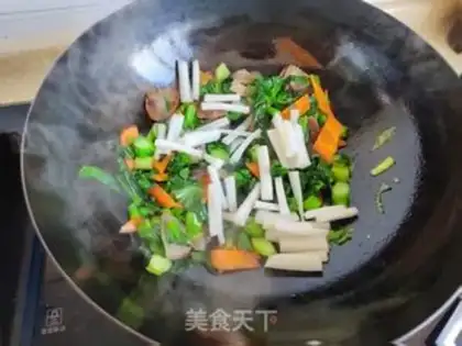 Make Sausage heart is fried step 6