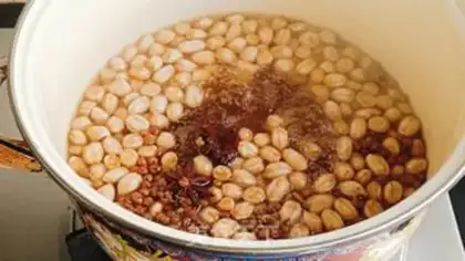 Make The fragrance of peanut rice step 6