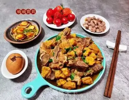 Make Pork chops and tofu step 15