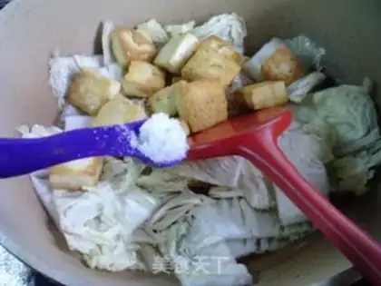 Make Big cabbage shrimp tofu step 12