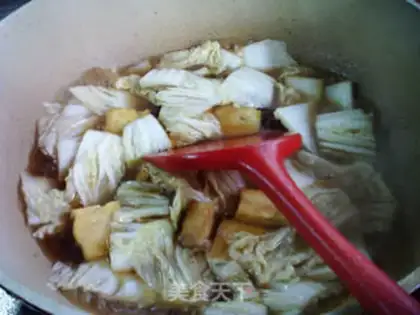 Make Big cabbage shrimp tofu step 14