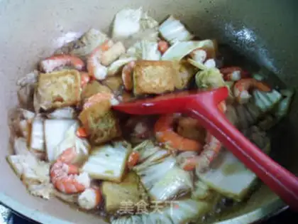 Make Big cabbage shrimp tofu step 15