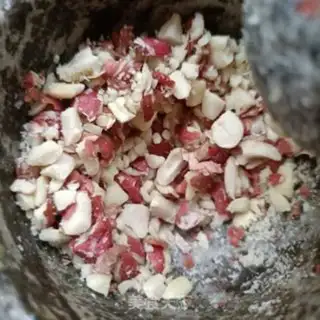 Make Plum peanuts and crumbs step 2