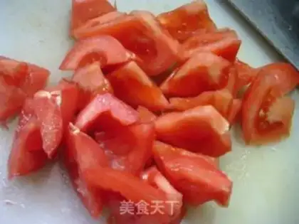 Make Tomato fried tofu step 2