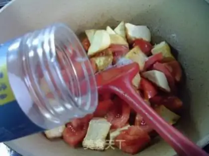 Make Tomato fried tofu step 5