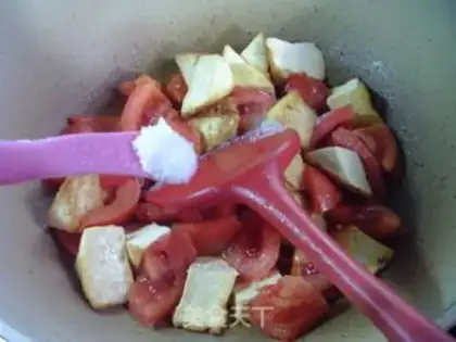 Make Tomato fried tofu step 6