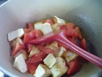 Make Tomato fried tofu step 8