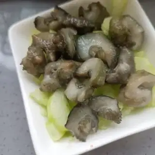 Make White jade cucumbers with sea cucumber step 9