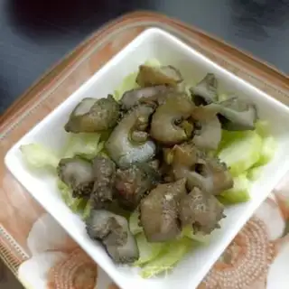 Make White jade cucumbers with sea cucumber step 10