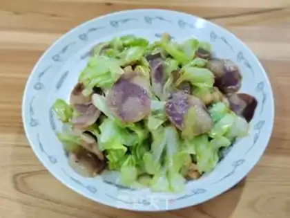 Make Sausage fried hand tore the dishes step 7