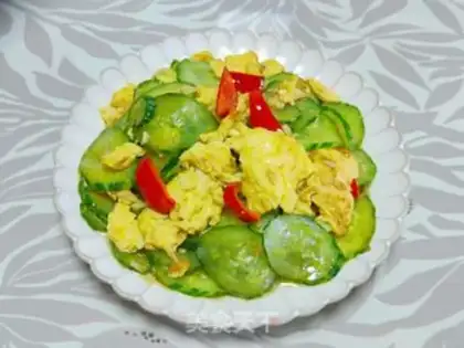 Make cucumber fried eggs step 10