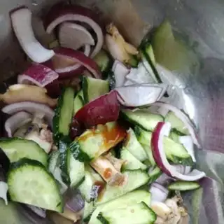 Make Cucumber onion abalone step 12