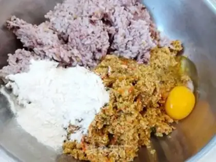 Make Rice and vegetable balls step 2