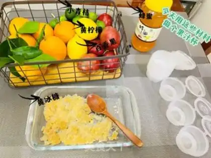Make A cup of macaroni and lemon orange juice step 0
