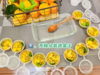 Make A cup of macaroni and lemon orange juice step 4